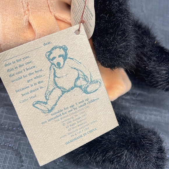 Boyd's Bears Halloween Black Cat - Orange Overalls-Tags Attached - Picture 6 of 8